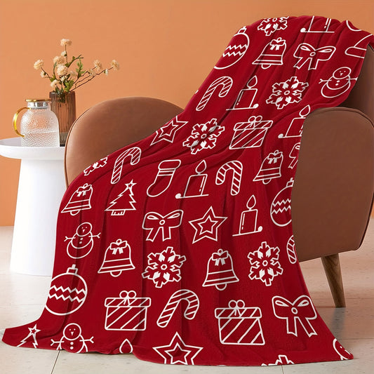 Christmas Flannel Blanket Warm Cozy Soft Throw Bed Sofa Office Travel Camping