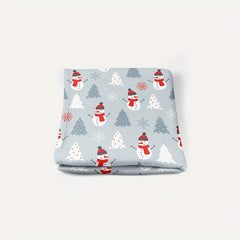 Christmas Snowman Print Flannel Blanket Soft & Warm for Sofa Office Bed Camping