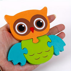 Wooden Jigsaw Building Blocks for Kids 1-3 Years