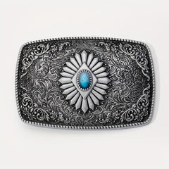 Western Carved Belt Buckle For Women & Men Vintage Jeans Accessories