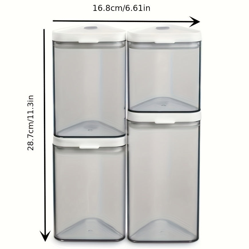 4pcs BPA Plastic Food Storage Box Jar for Candy Salt Spices