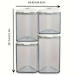 4pcs BPA Plastic Food Storage Box Jar for Candy Salt Spices