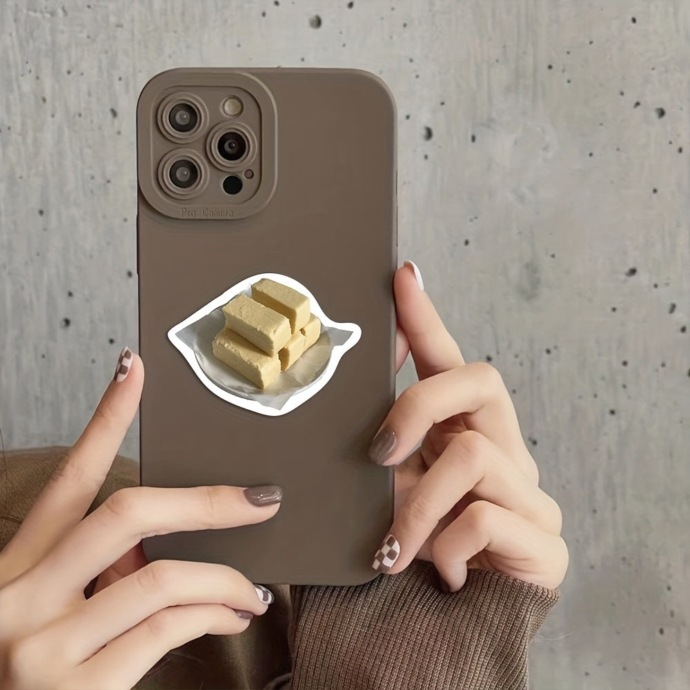 63pcs Butter Bread Stickers for Phone Laptop Waterproof Stickers