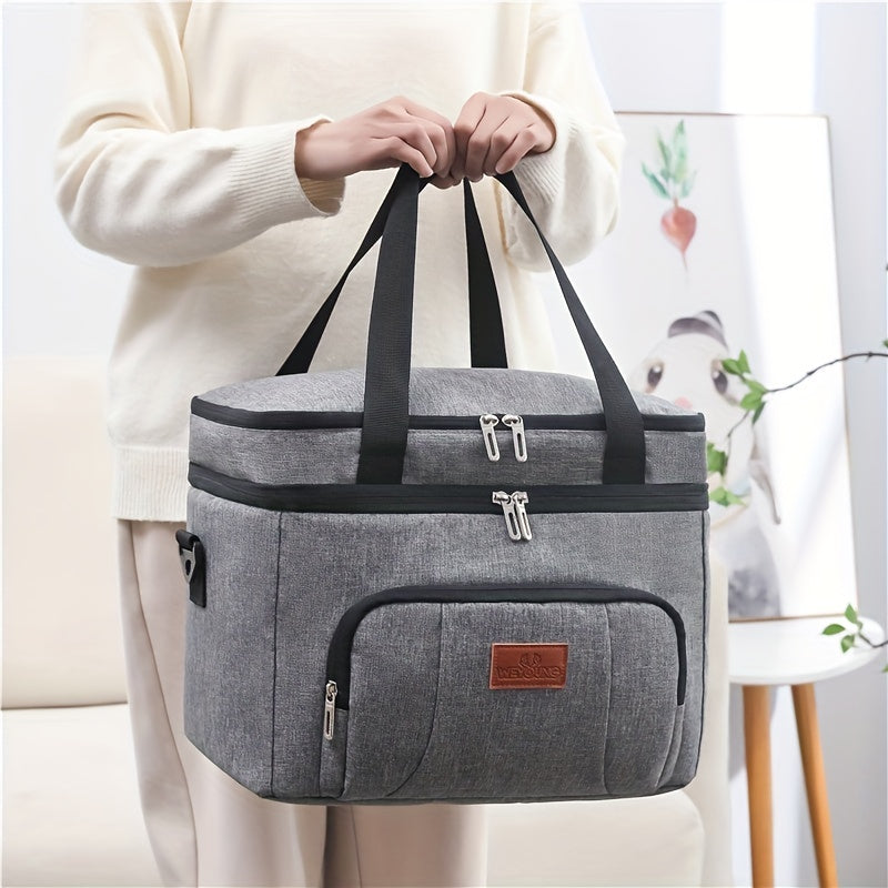 Portable Double Layer Insulated Bag For School Home Office