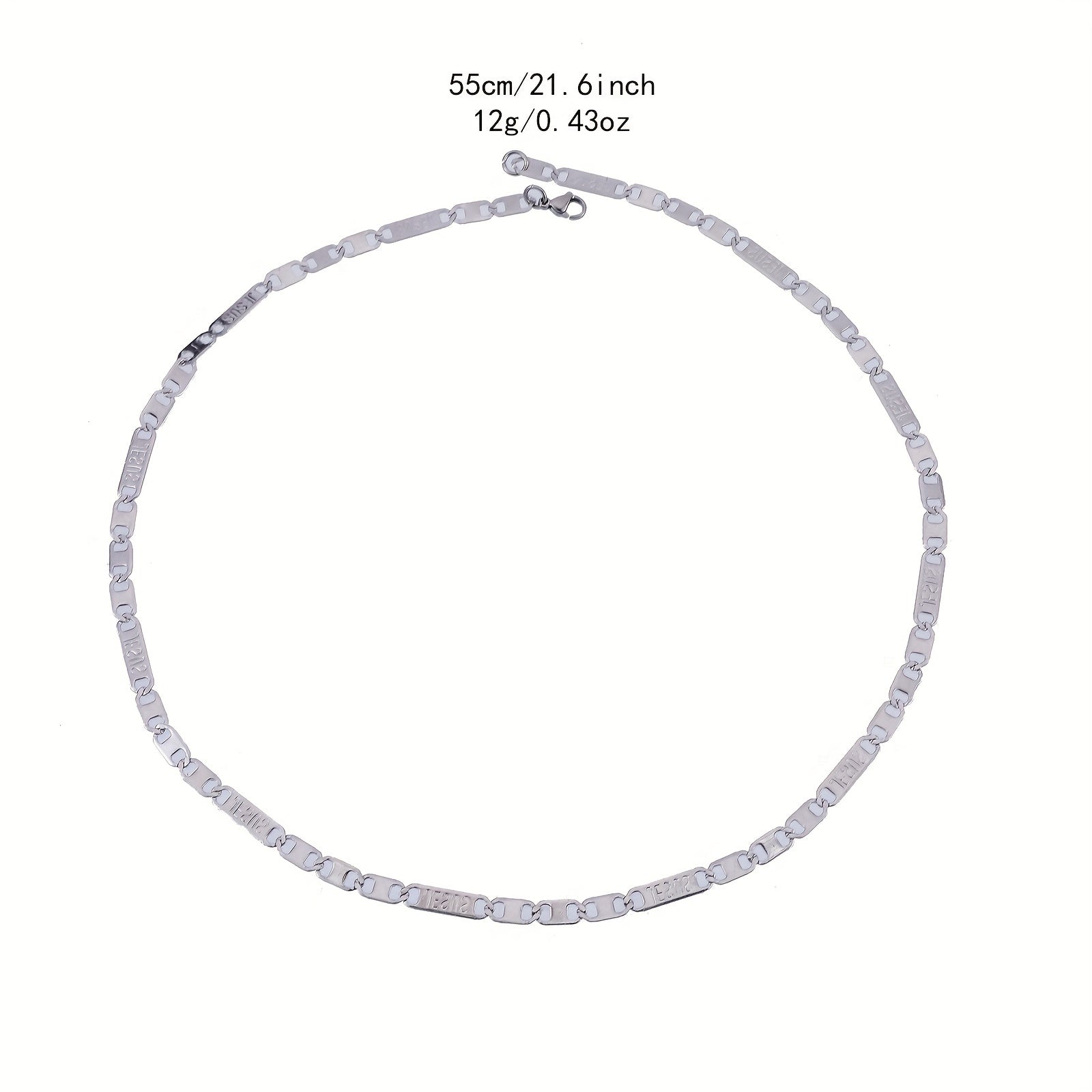 Men's Oval Shield Necklace Boys Hip Hop Chain