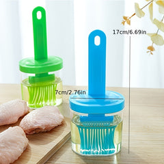 Silicone Bottle Brush with Cover High Temp Baking Cooking Tools