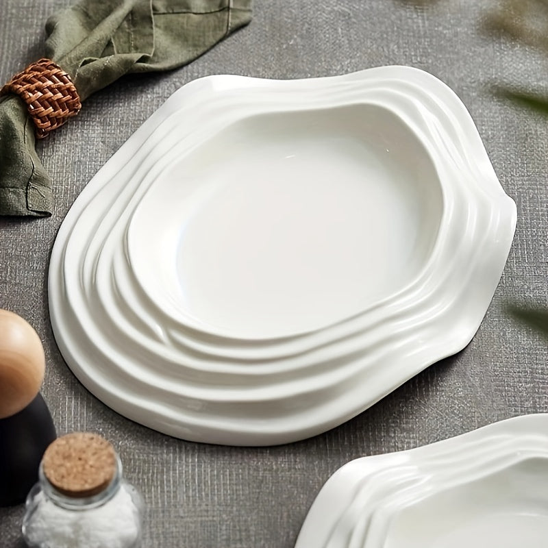 Wave Flower Tray Epoxy Silicone Mold Crystal Drip Plaster Cement Irregular