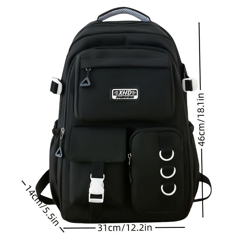 Stylish Large Capacity Backpack Durable Oxford Adjustable Straps Lightweight