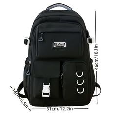 Stylish Large Capacity Backpack Durable Oxford Adjustable Straps Lightweight