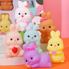 6pcs Silicone Rabbit Floating Bath Toys - Easter and Pool Party Decorations