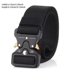 Canvas Polyester Snap Leather Belt with Magnetic Suction for Men