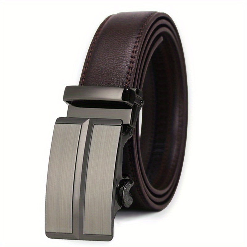 Men's Leather Belt Automatic Buckle High Quality Business Casual