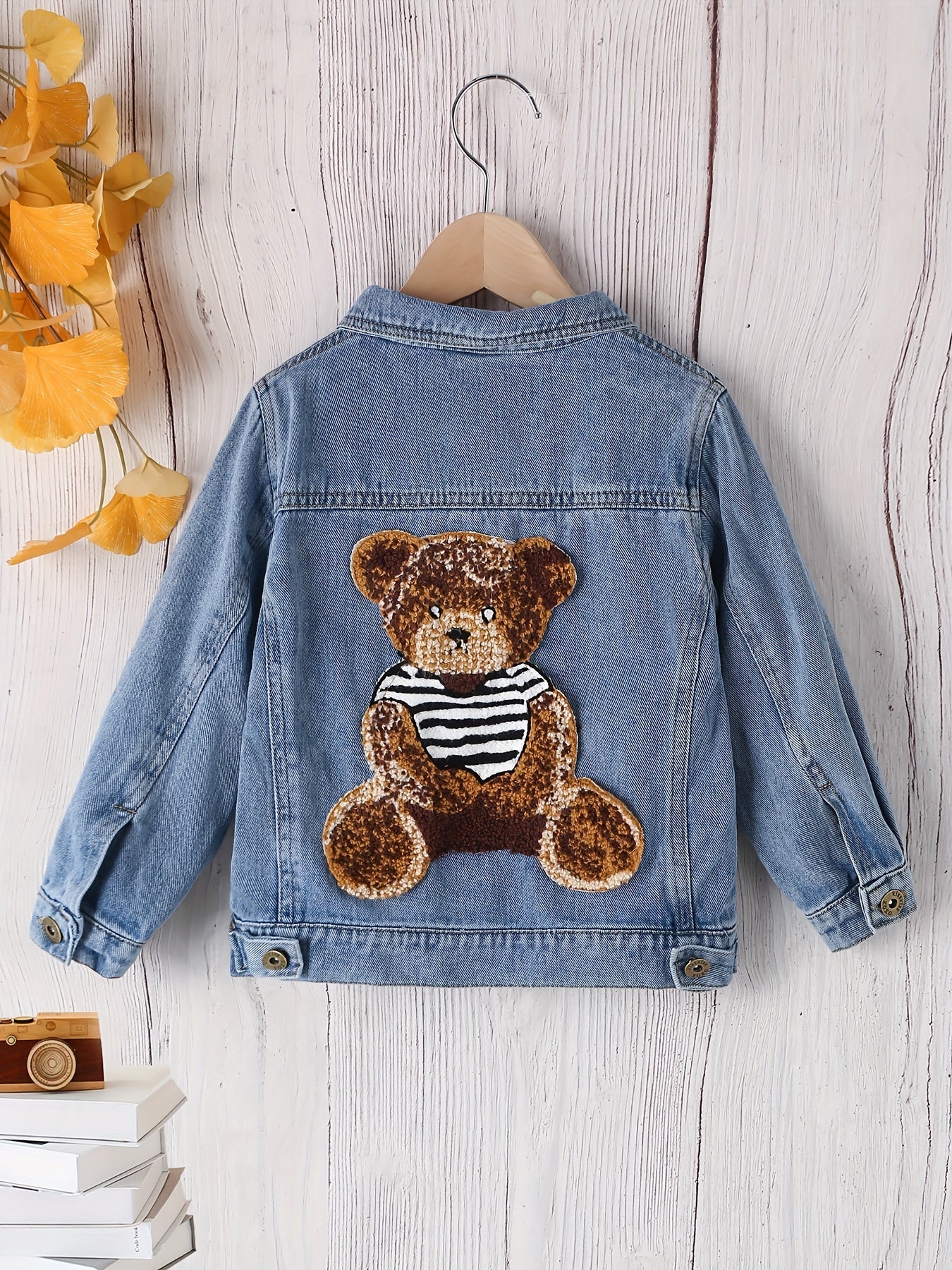 Boys Denim Jacket Button Down Lapel Coat
