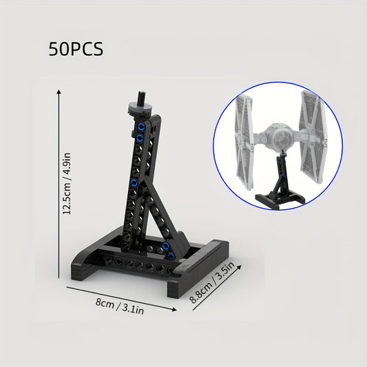50pcs Titanium Fighter Building Block Display Stand MOC Model