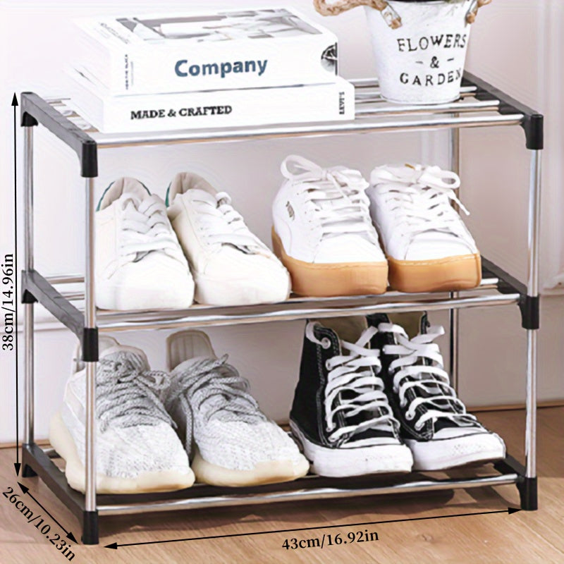 Galvanized Stackable Shoe Rack Organizer For Closet Entryway