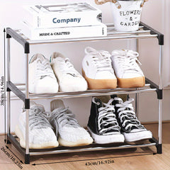 Galvanized Stackable Shoe Rack Organizer For Closet Entryway