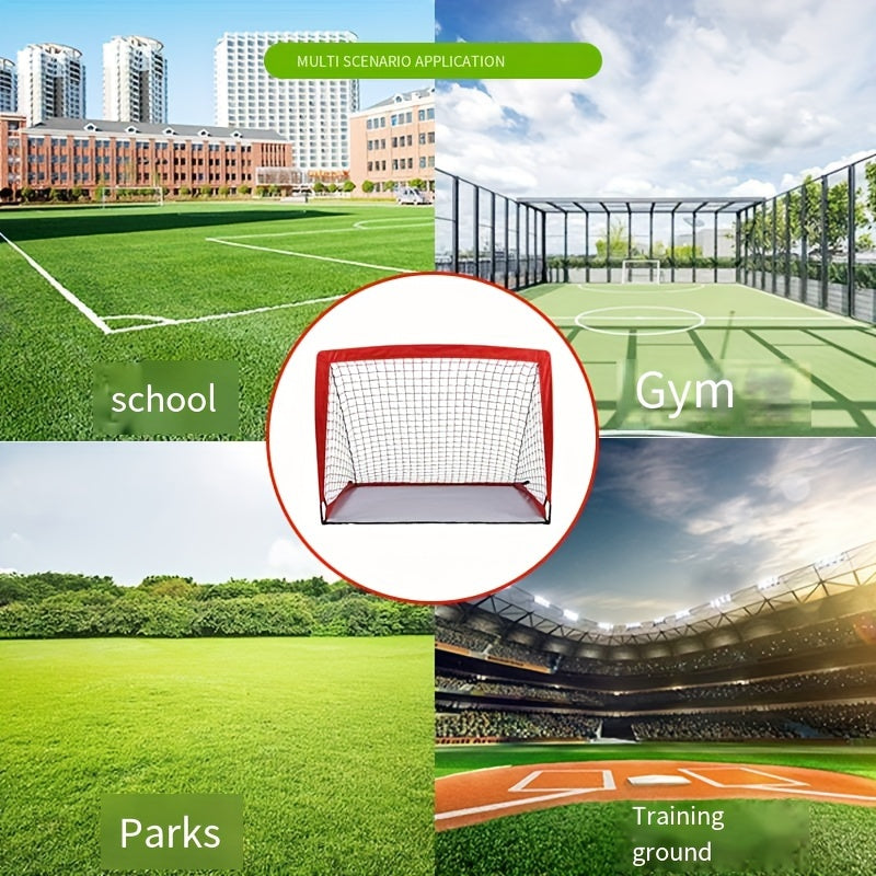 2pcs Portable Soccer Goal Bouncing Net Indoor & Outdoor Training Football Net