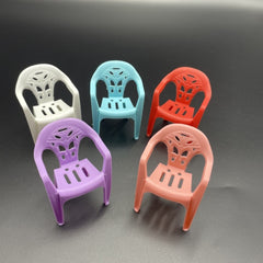 6pcs Mini Backrest Chairs Set for DIY Crafts Tea Party Home Decor