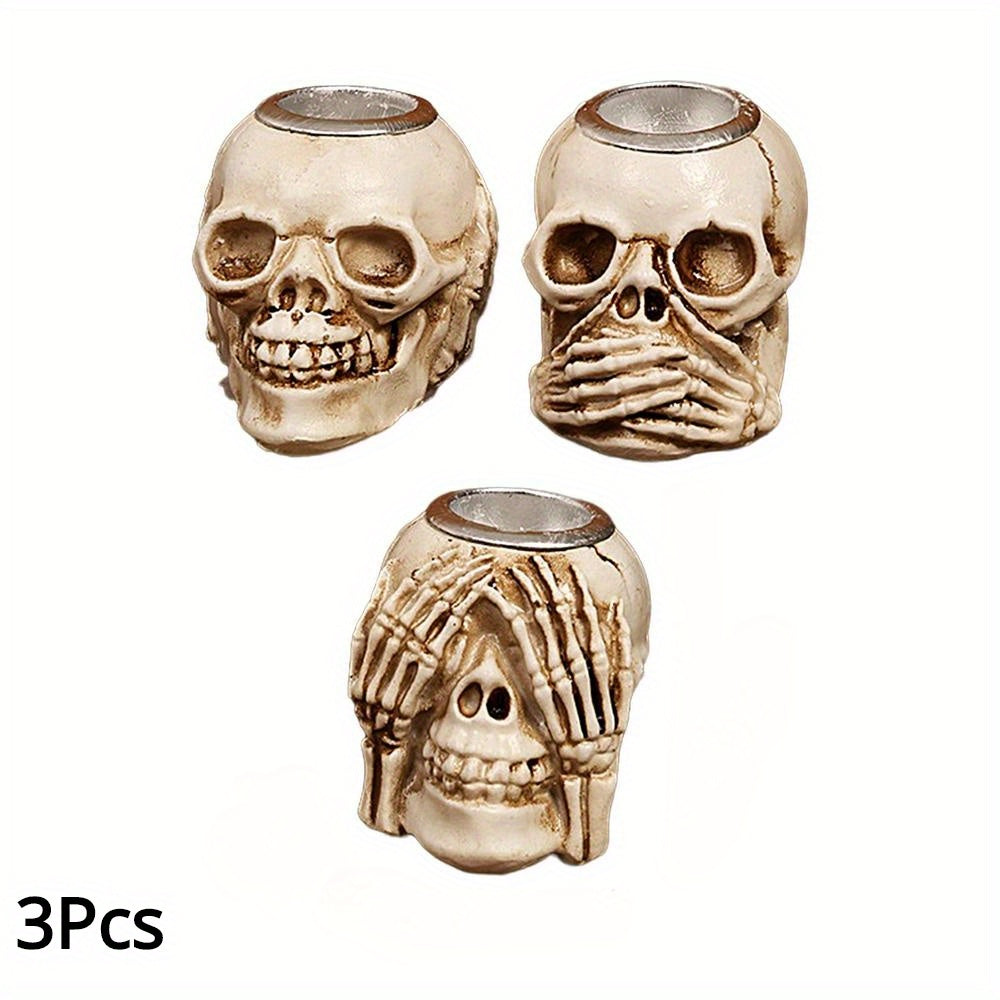 Gothic Candlestick Holders Tea Light Spooky Crafts Resin Tableware Decorations