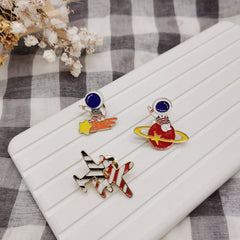 Men's Alloy Space Series Brooch for Backpack Jeans Clothing