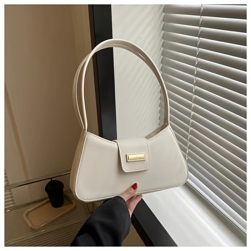 Solid Shoulder Bag Minimalist Handbag