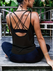 Backless Yoga Sports Tank Top Breathable Loose Top