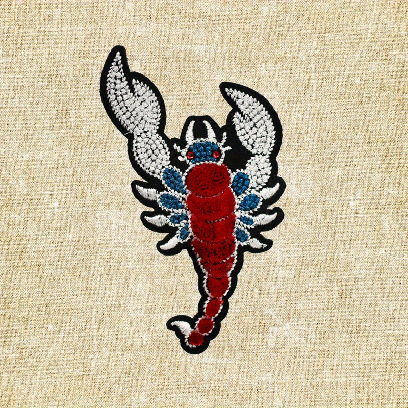 Scorpion Iron on Embroidery for DIY Clothing Cases Hats Bags Paintings