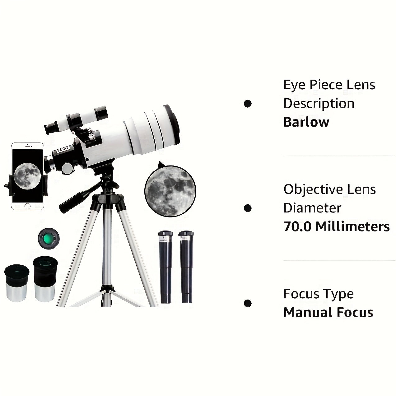Astronomical Telescope 15-150x Magnification Coated Lens