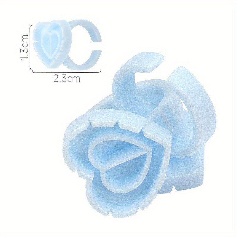 25-30pcs Glue Rings Smart Glue Cups Lash Glue Holder Ring Cup Eyelash Extensions
