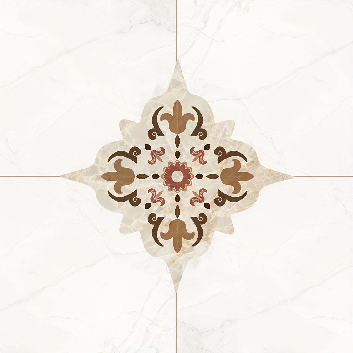 Moroccan Printed Ceramic Tile Diagonal Stickers - Waterproof Floor