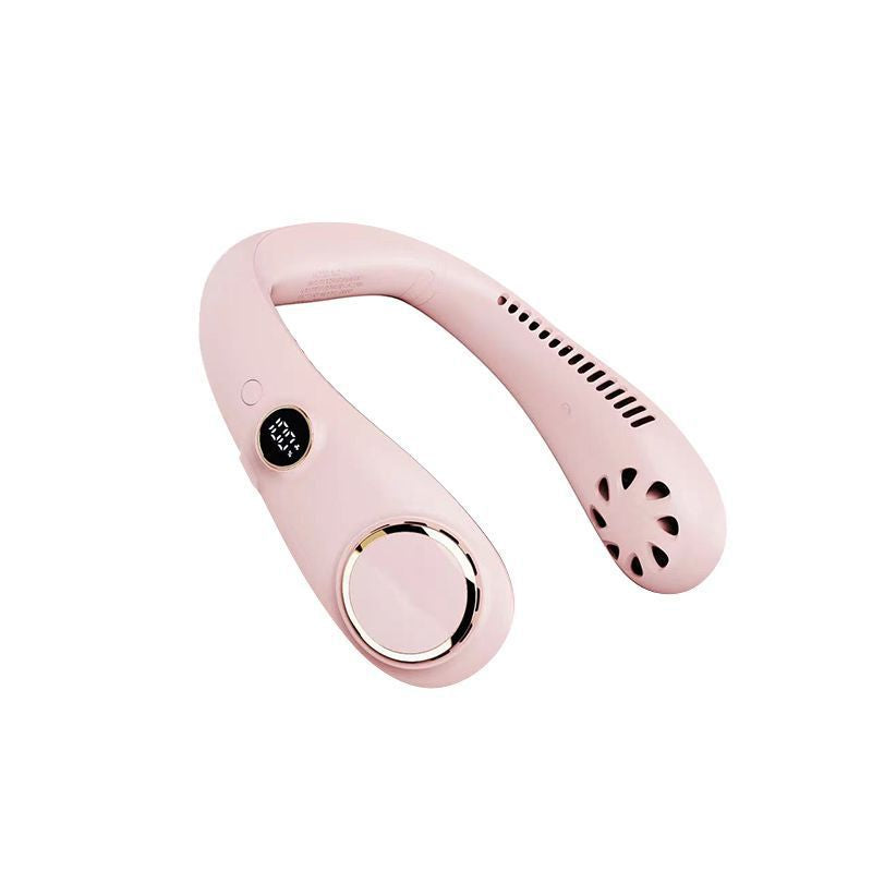 Portable Neck Fan for Outdoor Sports with LED + USB Strap