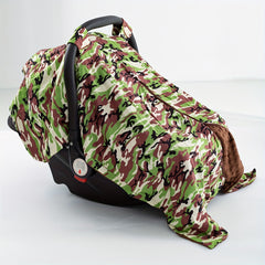 Camouflage Print Baby Car Seat Sunshade Cover