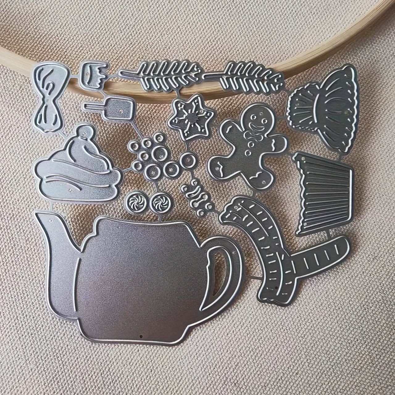 1pc Christmas Teacup Metal Cutting Dies Stencil for Card Making DIY Scrapbooking