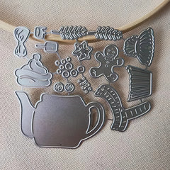 1pc Christmas Teacup Metal Cutting Dies Stencil for Card Making DIY Scrapbooking