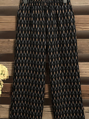  Women's Allover Print Wide Leg Trousers