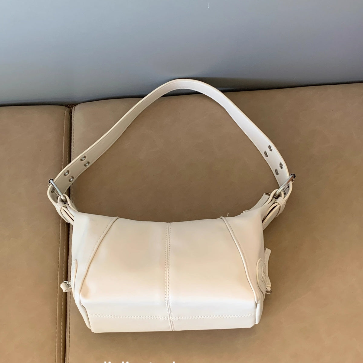 Minimalist Baguette Bag For Women Motorcycle Handbag