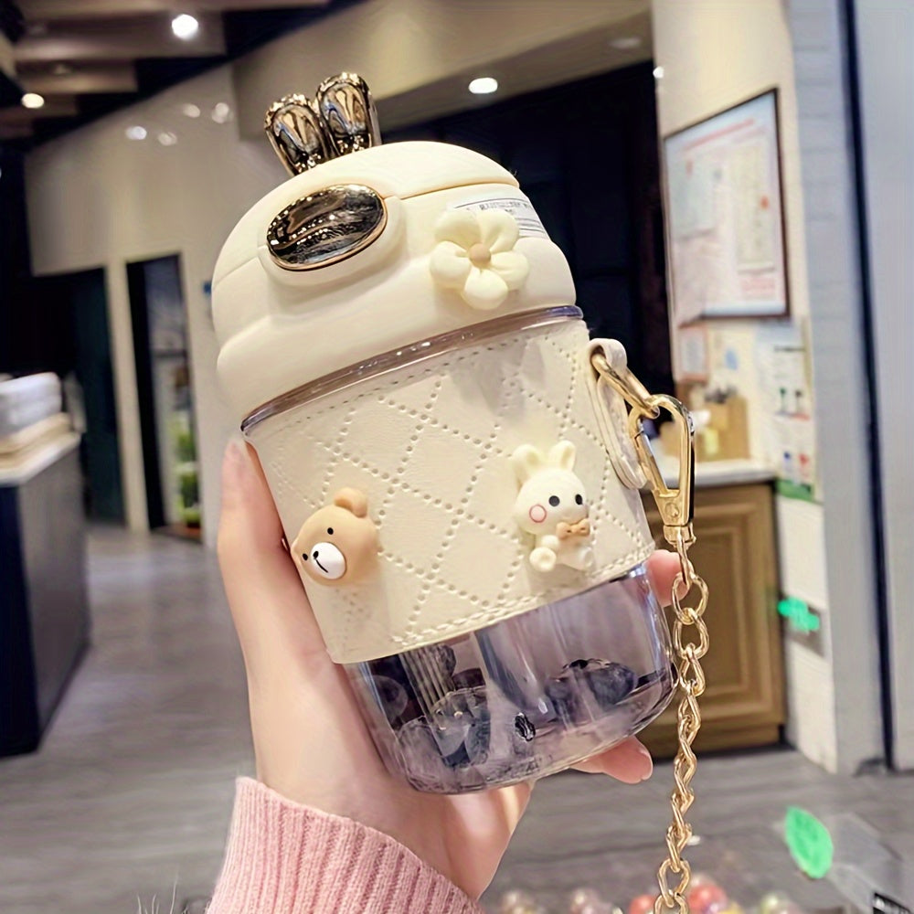 380ml Cartoon Water Bottle Portable High Temp Cup, Christmas Gift