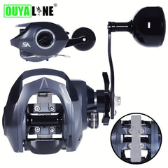 OUYALINE Baitcasting Fishing Reel 7.2:1 Gear Ratio 15kg Max Drag Waterproof