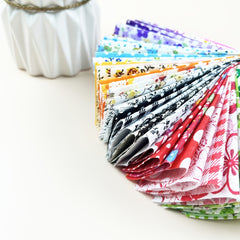 50pcs Printed Patchwork Fabric Random Colors for DIY Sewing Scrapbooking