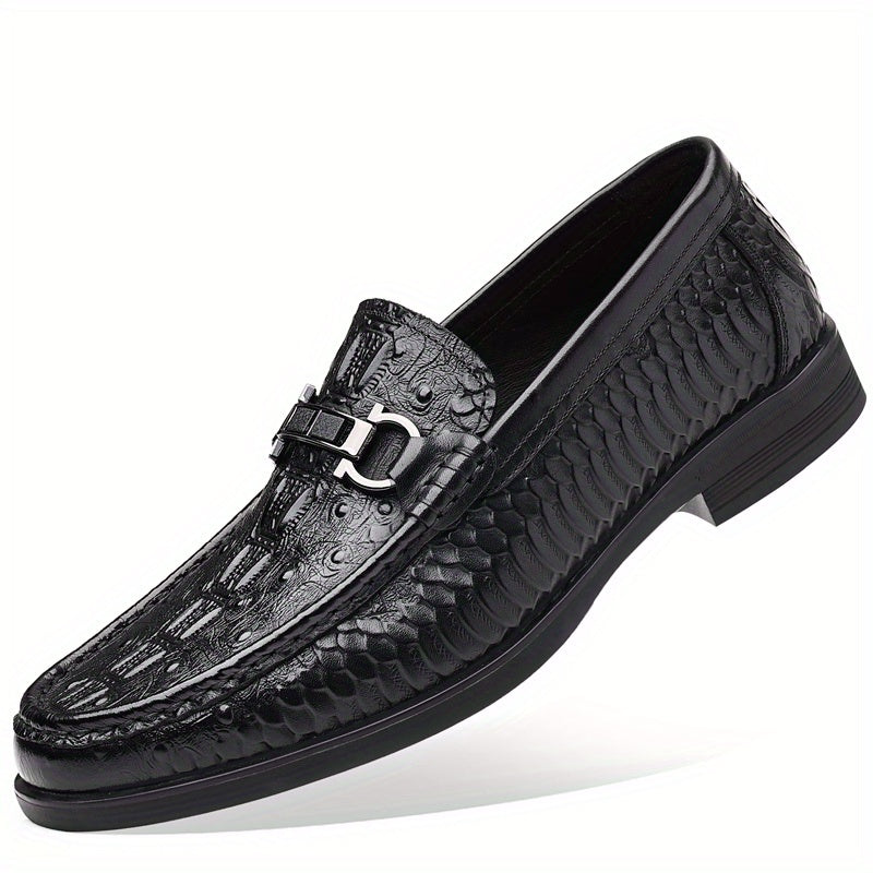 Men's Horsebit Loafer Slip On Textured Shoes