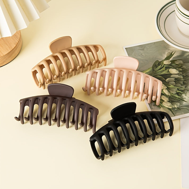 Frosted Hair Claw Clip Set Strong Hold Grip Hair Jaw Clip