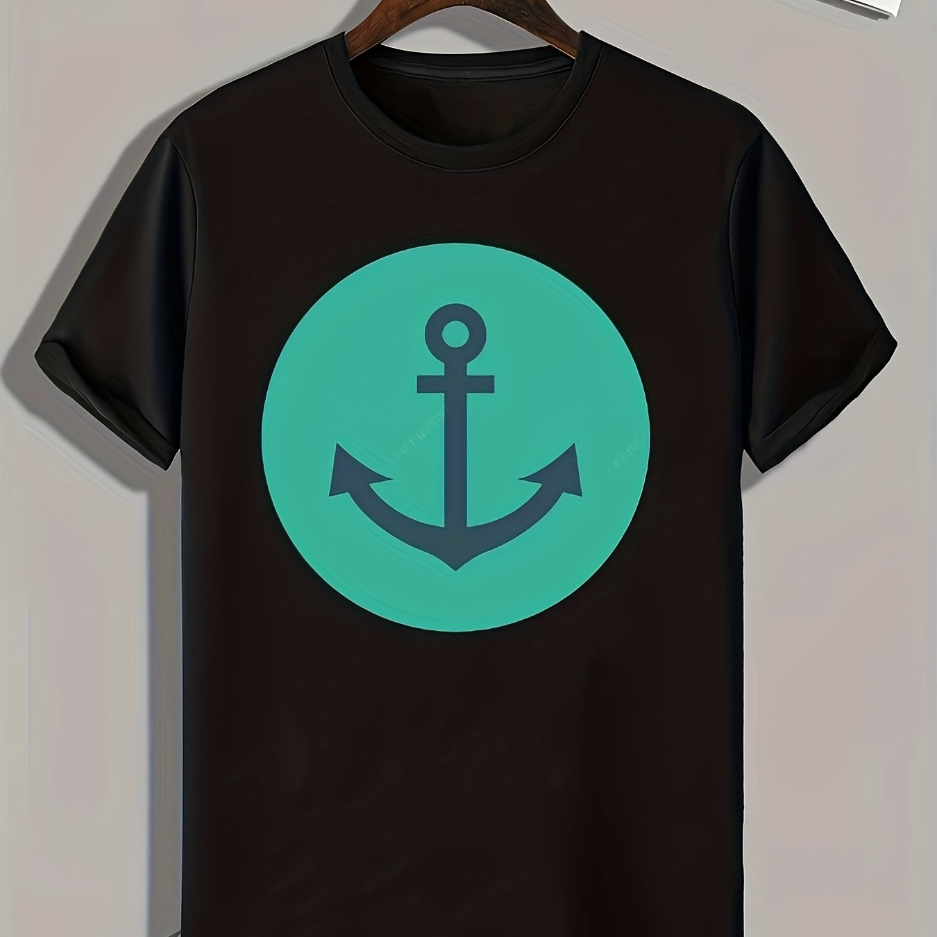 Anchor Print Men's Graphic T shirt for Summer