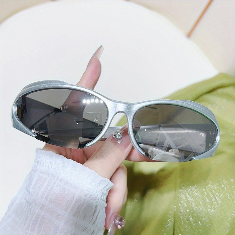 Y2K Wrap Around Sports Sunglasses Mirrored UV400 Shades
