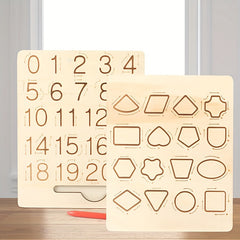 Montessori Wooden Alphabet Tracing Board Educational Toy for Kids