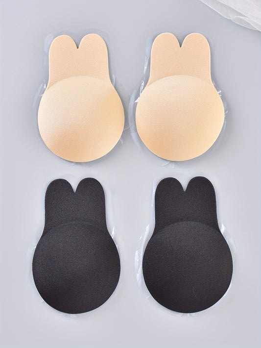 2 Pairs Plus Size Rabbit Ears Breast Lift Bras Set