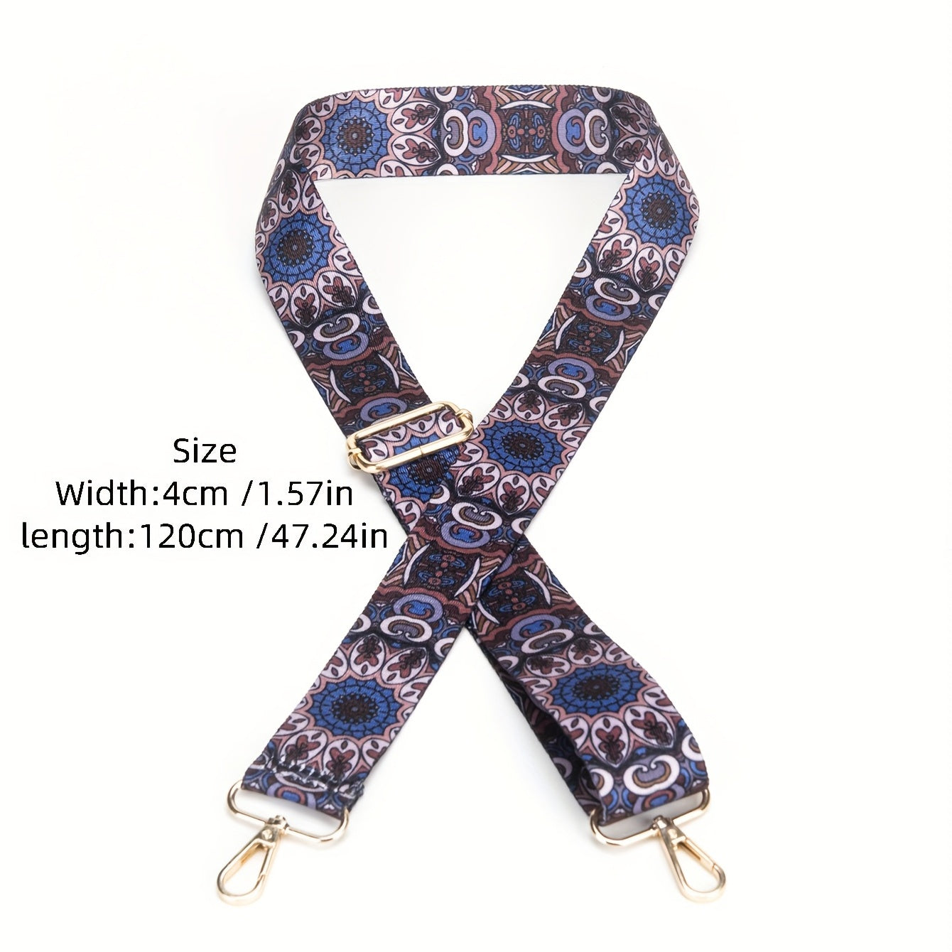 Colorful Floral Shoulder Strap Ethnic Style Wide Purse & Guitar Strap