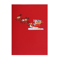 3D Printing Flying Deer Car Christmas Holiday Greeting Card