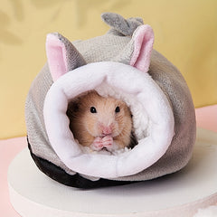 Gray Mouse Shaped Baby Squirrel Nest Hamster Sleeping Bag