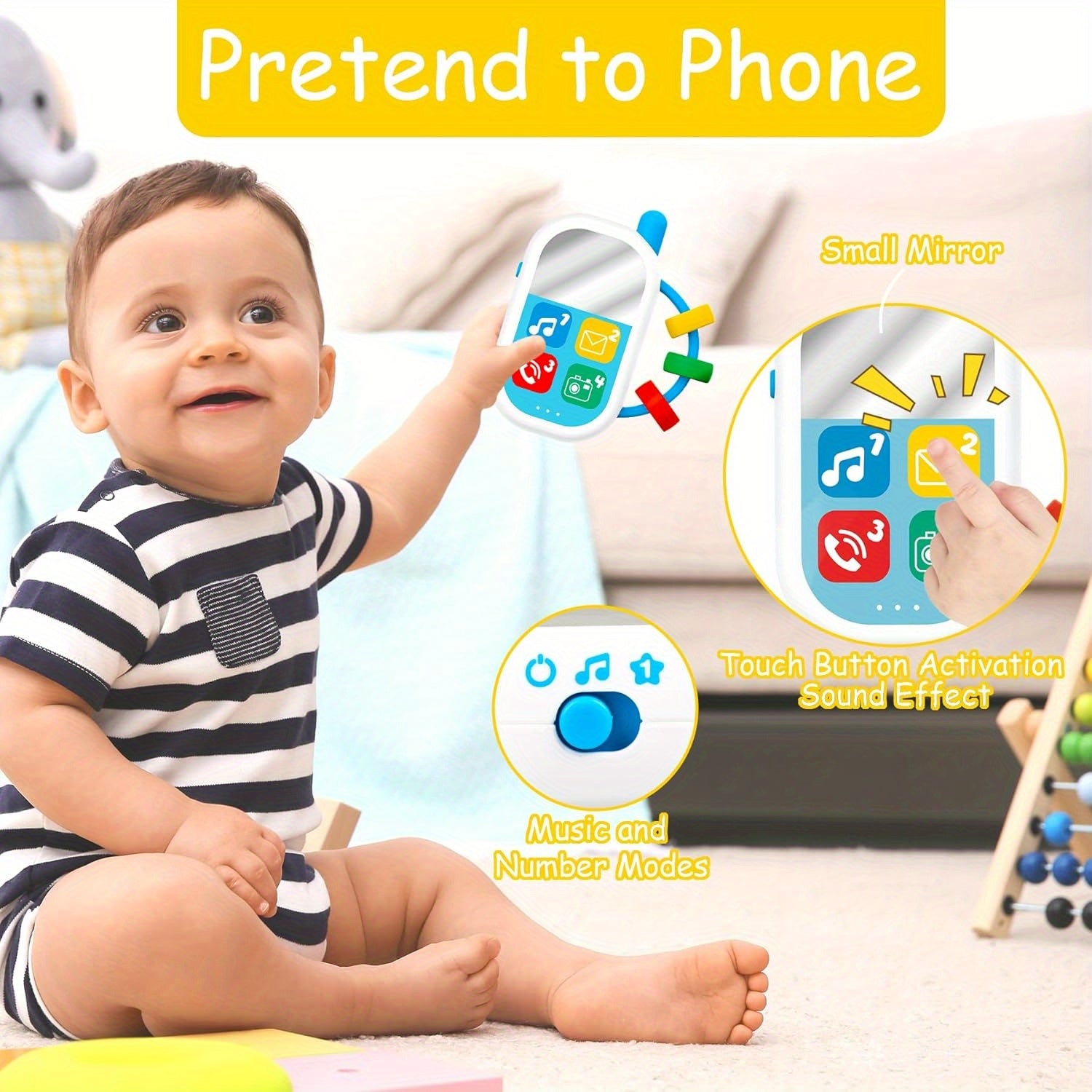 Kids Musical Rattle Car Key Piano Toy