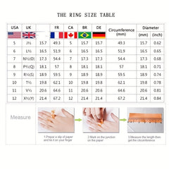 Aquamarine Sapphire Stone Ring for Women Wedding Party Jewelry Gift
